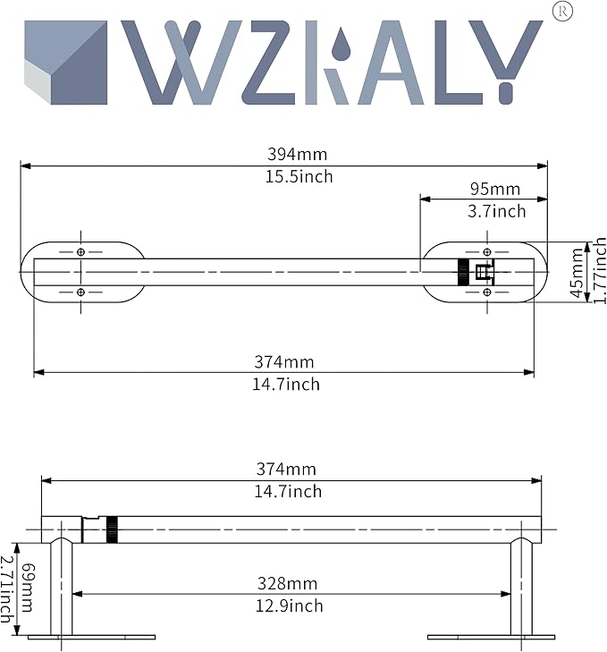 Paper Towel Holder Under Cabinet, Self Adhesive or Wall Mounted SUS304 - Image 7