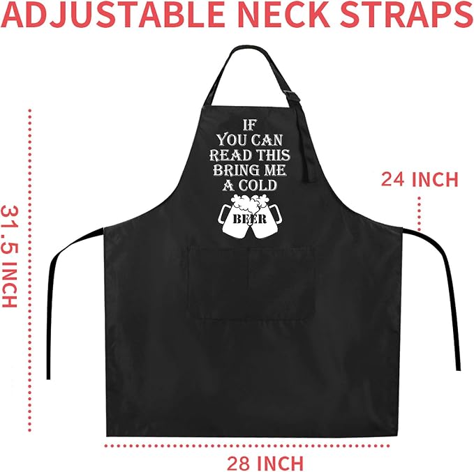 Rosoz Funny BBQ Black Chef Aprons - Image 4
