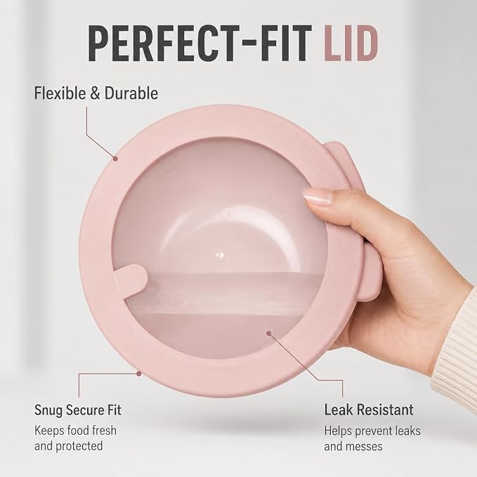 Mixing Bowls with Lids, 8-Piece Airtight Leak-Proof Nesting BPA-Free Bowl Set - Image 3