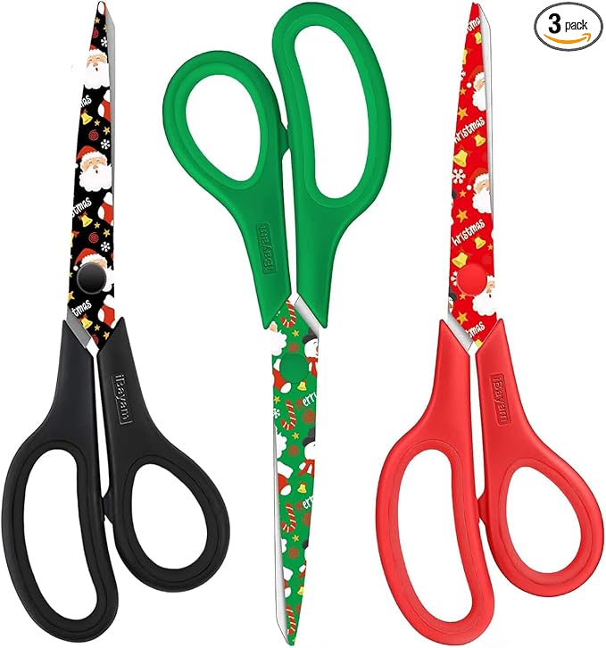 iBayam All Purpose Scissors for Construction Scrapbook Kraft Craft Paper by iBayamDirect