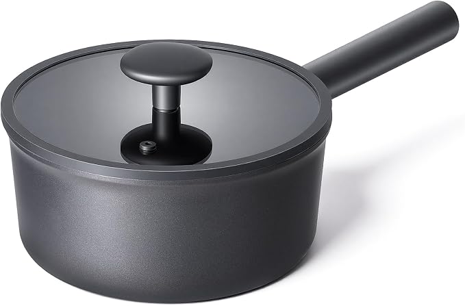 JEETEE Titanium Sauce Pan with Lid, 1.5 QT Non Stick Cooking Pots, Oven & by JEETEE