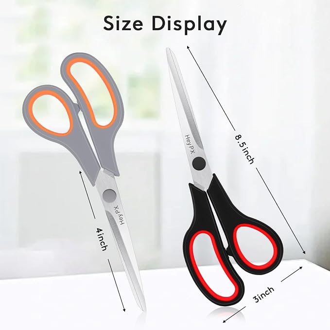 3-Pack 8.5" Ultra Sharp Stainless Steel Scissors - Image 3