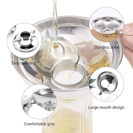 Canning Funnel for Kitchen Use, Wide Mouth Funnel for Mason Jars, Large Canning - Image 2