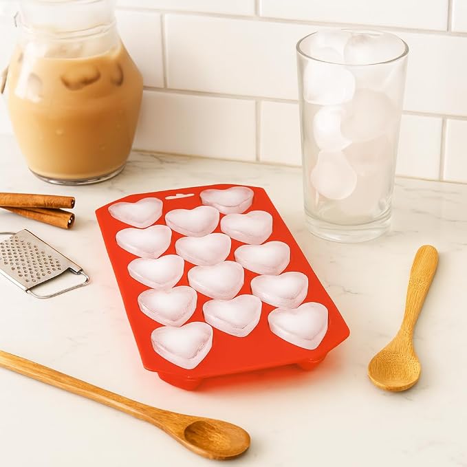 HIC Kitchen Silicone Heart Ice Tray, Makes 14 Hearts - Image 5