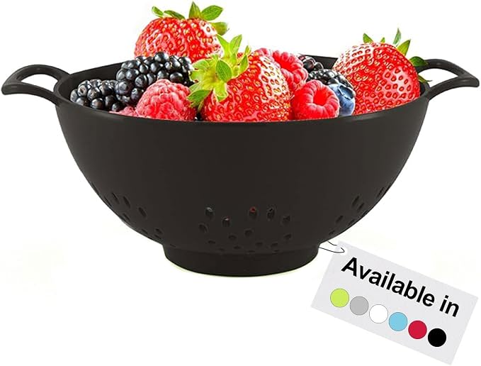 Meadow Lane 6-inch Small Colander, Dishwasher Safe, Double Handles, Compact - Image 2