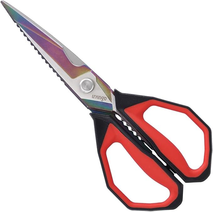 LIVINGO Sharp Kitchen Scissors for Food by LIVINGO