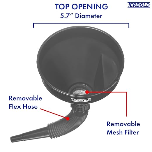 Automotive Flex Funnel with Hose | Wide Mouth Flexible Oil Funnel - Image 3