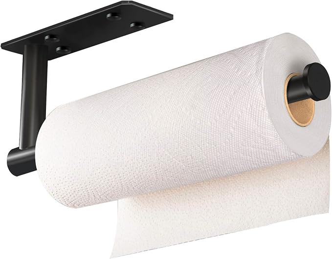 VAEHOLD Self Adhesive Paper Towel Holder Under Cabinet Mount, Wall Mounted - Image 8