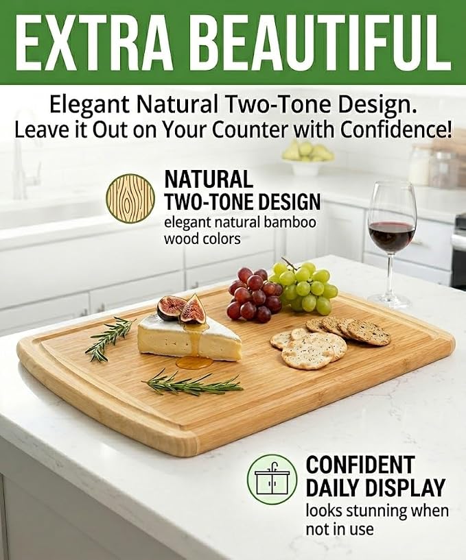 Greener Chef Luxury Bamboo Cutting Board - Image 8