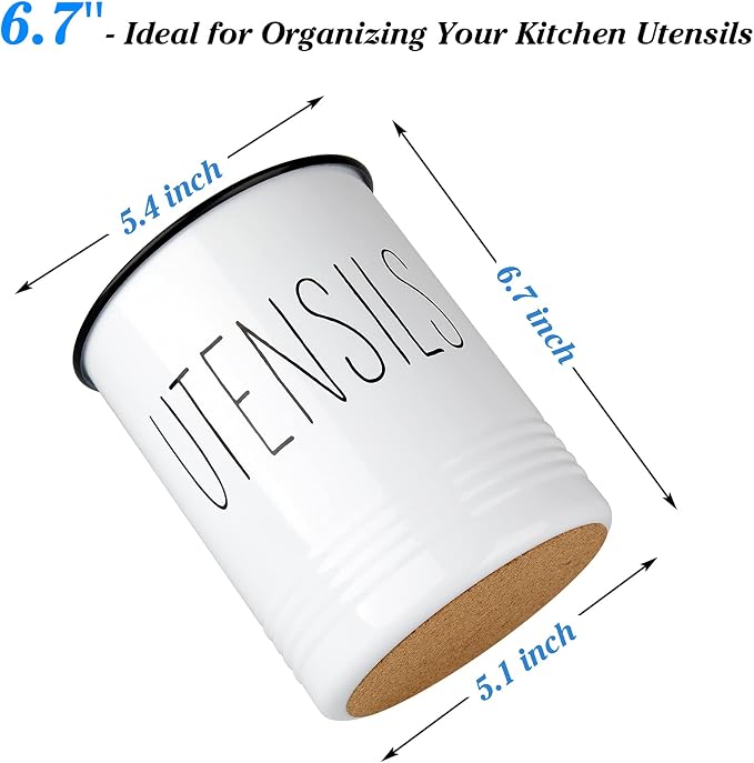 Bivvclaz Kitchen Utensil Holder, 6.7" Utensil Holder - Image 2