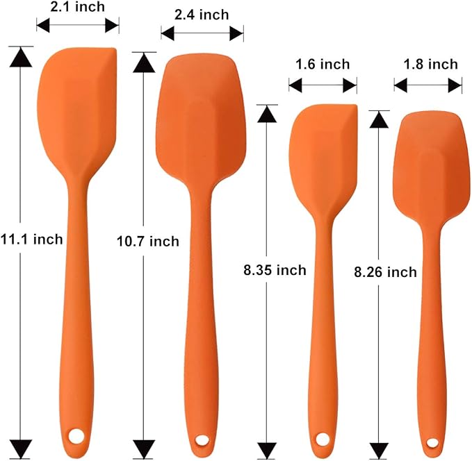 Silicone Spatulas Set, Rubber Spoon Spatula Heat Resistant Spoonula One Piece - Image 5