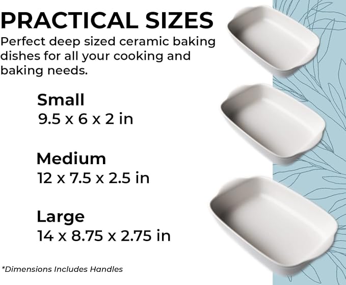 Saffron & Sage Casserole Dish Set of 3 - Image 6