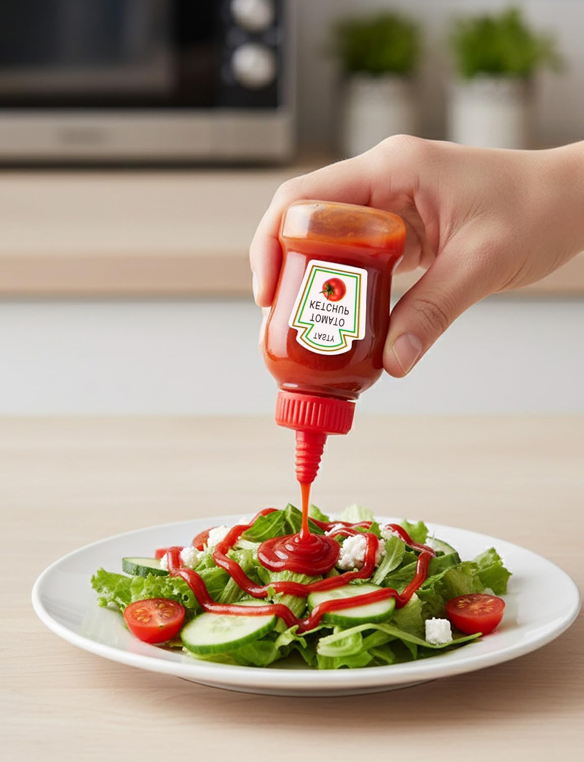 8 PCS Mini Ketchup Bottle for Lunch Box, 25 ml