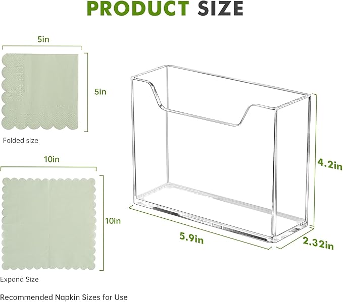 Kordory Acrylic Cocktail Napkin Holder - Image 2