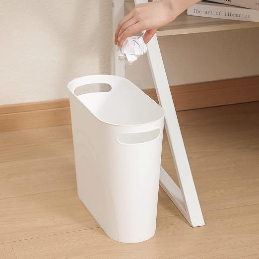 rejomiik Small Trash Can, 3.5 Gallon Slim Garbage Can Plastic Waste Basket - Image 7