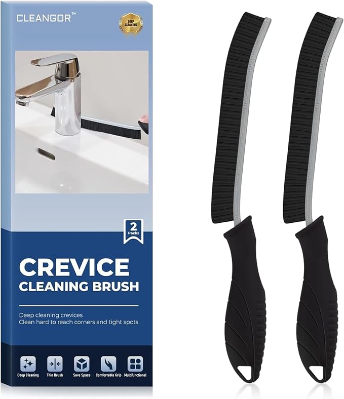 CLEANGOR Crevice Cleaning Brushes, Cleaner Scrub Brush Tool by Cleangor