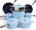Nuwave Lux 13pc Forged Lightweight Cookware Set PFAS Free, Healthy G10 Duralon by NuWave