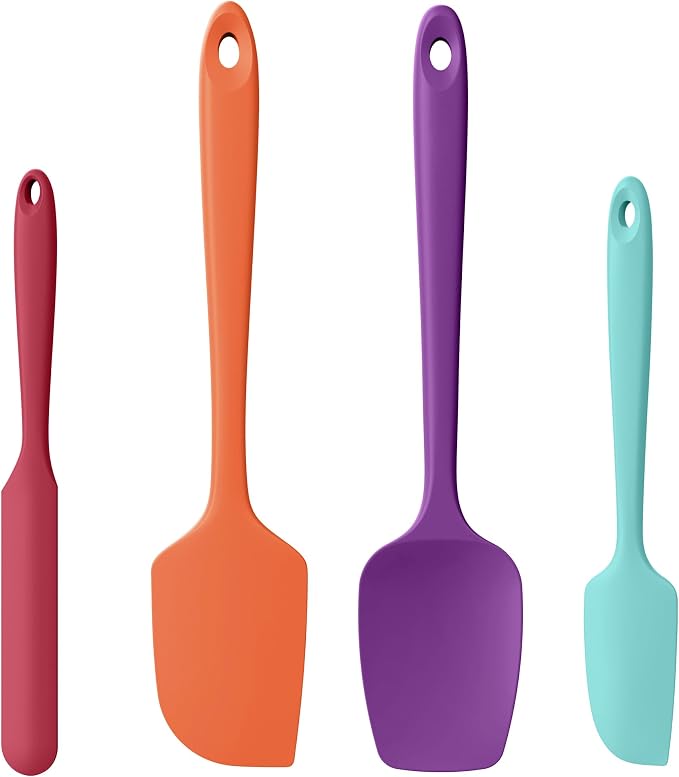 Heat Resistant Silicone Spatula Set of 4, Luxiwise 600ºF High Temp Baking by Unknown