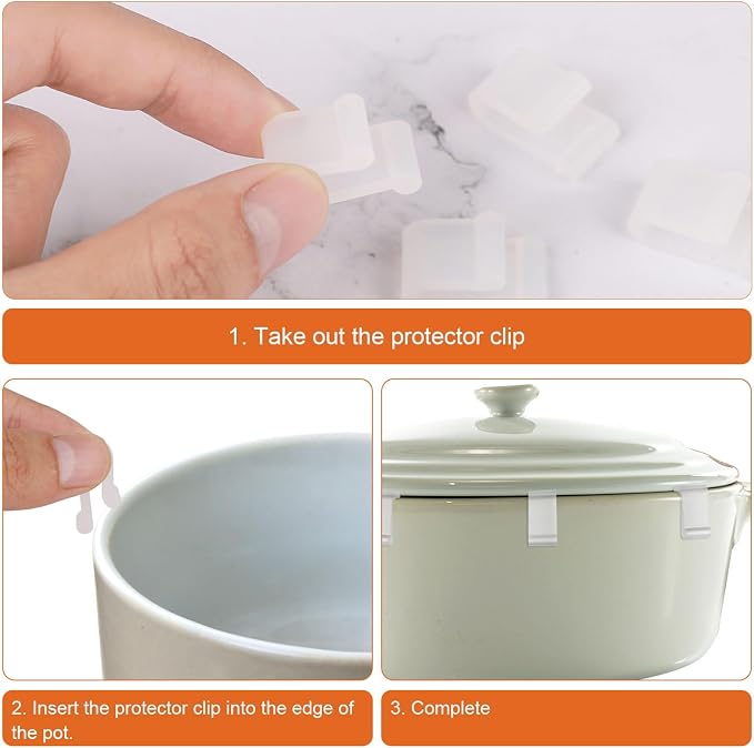 12pcs Dutch Oven Lid Protector Clips, Silicone Cookware Protector, Plastic Pan - Image 5