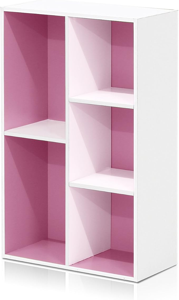 Furinno LUDER Book Shelf, 5-Cube Bookshelf, Reversible Bookcase, 9.4 x 19.5 x - Image 5
