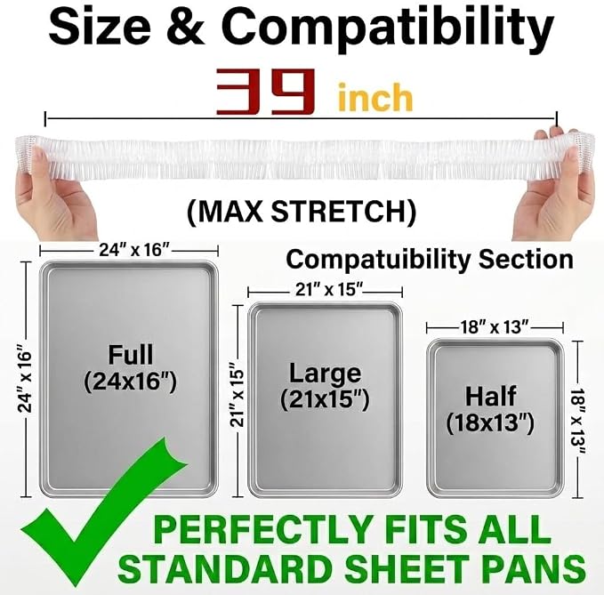 50Pcs Sheet Pan Covers for 24x16, 18x13 inch - Image 2