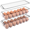 Egg Holder for Fridge with Lid, 28 Eggs, Pack of 2