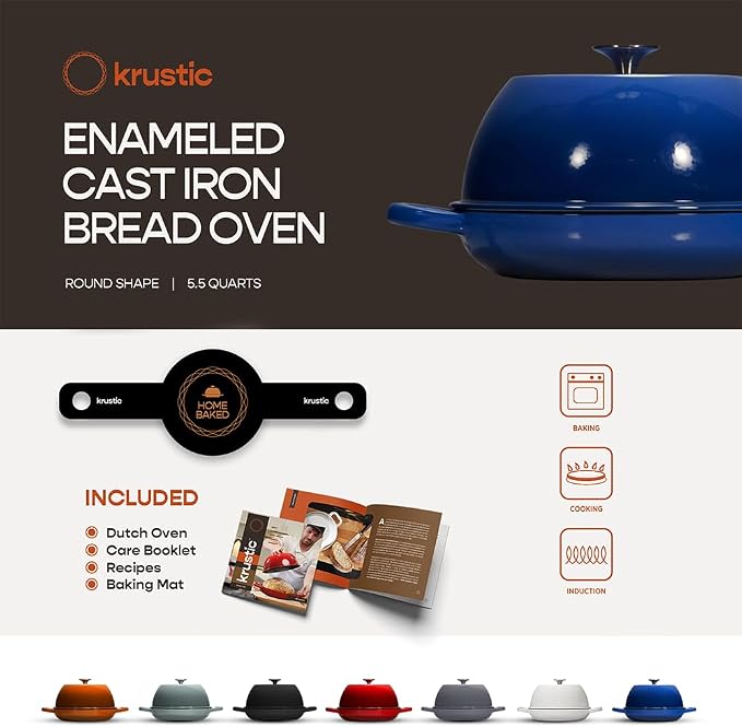 Krustic Enameled Cast Iron Dutch Oven - Image 4