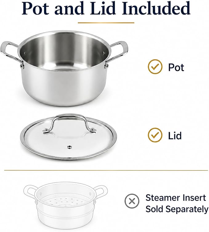 WANGYUANJI 7.3 QT Stainless Steel Stock Pot - Image 9