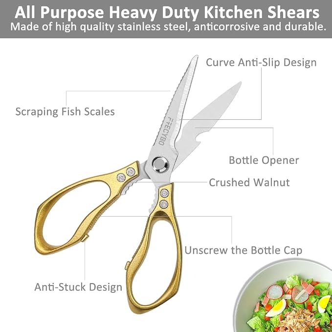 Kitchen Scissors, Stainless Steel Cooking Scissors - Image 2