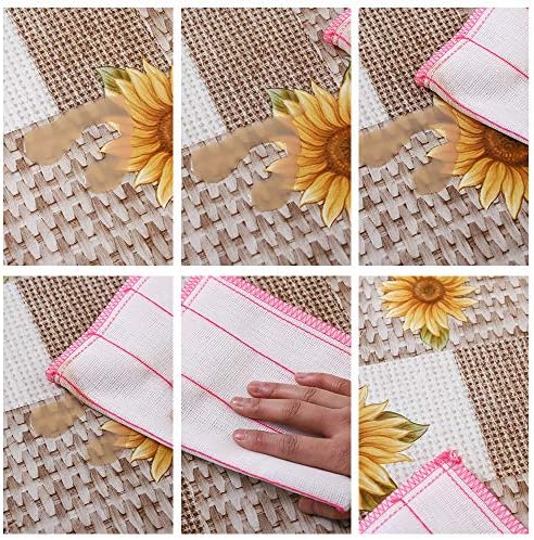 Pioggia Vinyl Tablecloth with Flannel Backed Waterproof Oil-Proof PVC