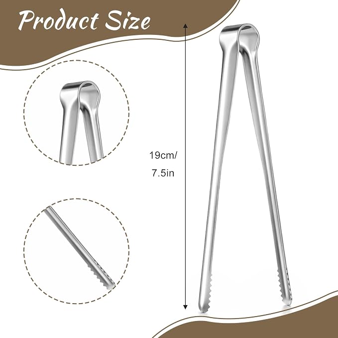 6 Pack Small Kitchen Tongs Set - Image 3