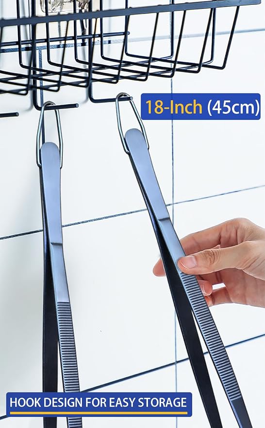 JETKONG 2 Pcs 18 Inch Stainless Steel Grill Tongs Heavy Duty Giant Tweezer Tongs - Image 7