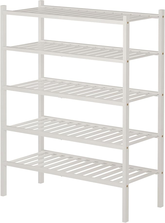 ROMGUAR CRAFT 5 Tier Bamboo Shoe Rack - Image 5