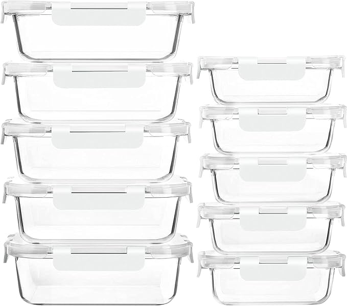 Glass Meal Prep Containers by MMCIRCO