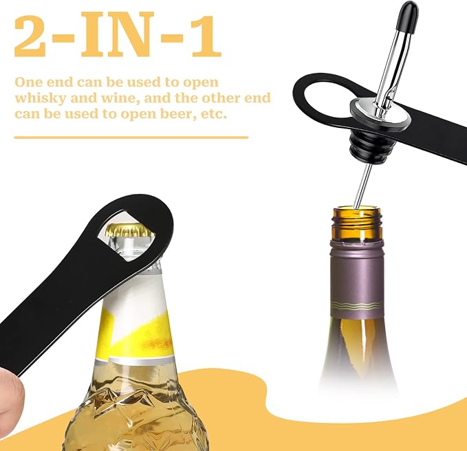 2 Pieces Bottle Opener and Pour Spout Remover Flat Bar Key - Image 2