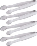 HINMAY 5" Mini Serving Tongs Set, Tiny Stainless Steel Small Tongs by HINMAY