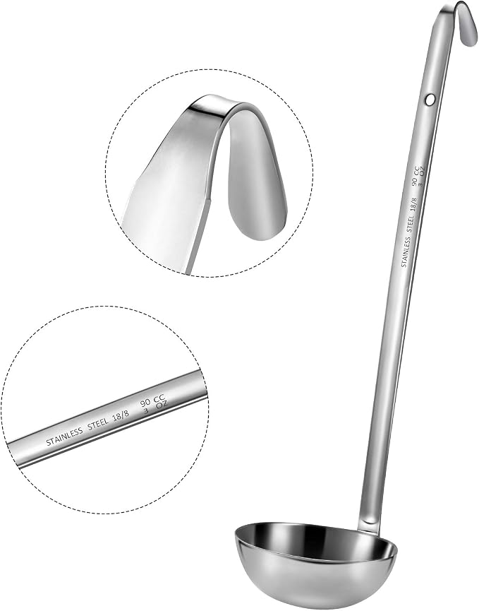 meekoo Stainless Steel Ladle Soup Handle Ladle - Image 5