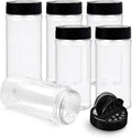 RoyalHouse 6 Pack 16 Oz Plastic Spice Jars by RoyalHouse