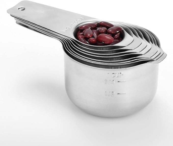 DOTINGHUX 8 Pcs Stainless Steel Measuring Cups Set, Kitchen Measuring Cup - Image 5
