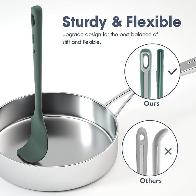 ChefAide 4 Pieces Silicone Spatula Set, Food Grade Rubber Spatula, Upgrade - Image 4