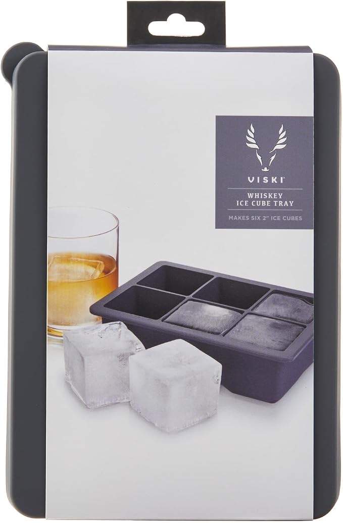 Viski Ice Cube Tray with Lid, Easy Release Large Silicone Mold, 2 Inch Ice Cubes - Image 8