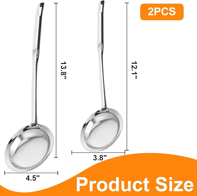 Fine Mesh Stainless Steel Sieve Colander, Mesh Strainer - Image 7