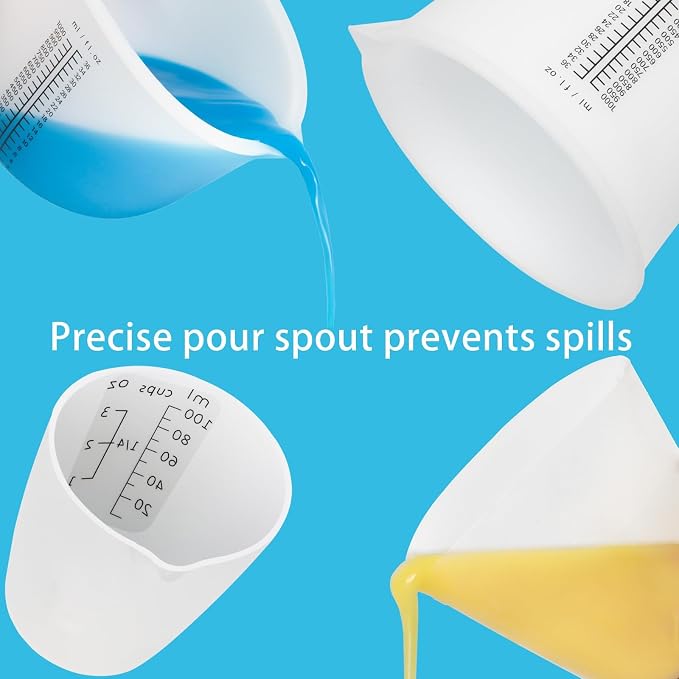Creahaus 1000ML Large Silicone Measuring Cups - Image 2