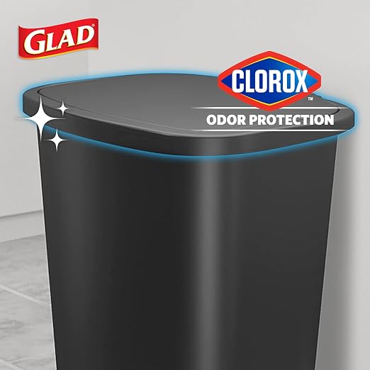Glad 13 Gallon Trash Can 2 Pack | Plastic Kitchen Waste Bins - Image 3