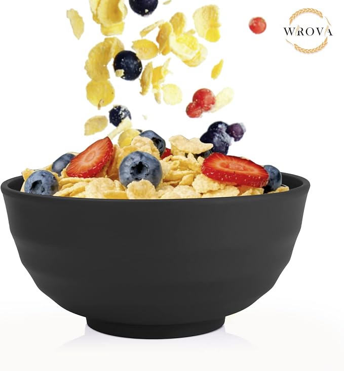 Wrova Wheat Straw Bowls Set 60 OZ Unbreakable Large Cereal Bowls Set of 6 - Image 6