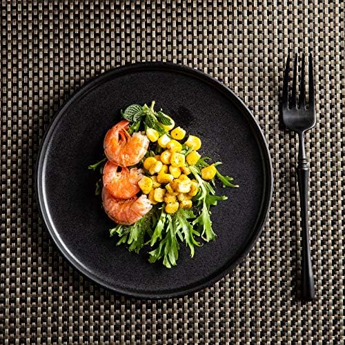 AmorArc Stoneware Dinner Salad Plates Set of 6, 8.5 Inch Ceramic