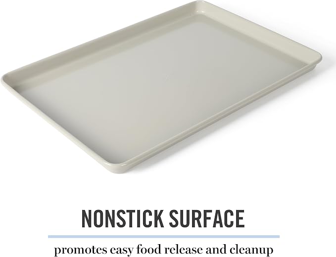 Martha Stewart Gallen 13 x 9 Inch Nonstick Carbon Steel Cookie Sheet – Cool Grey - Image 3