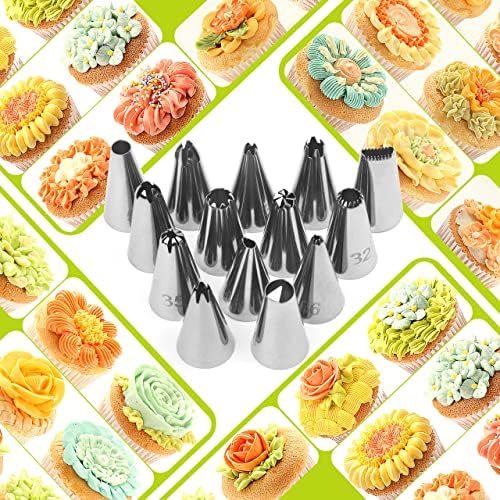 FIVETASCake Decorating kit for Beginners-52 Numbered Icing Tips with