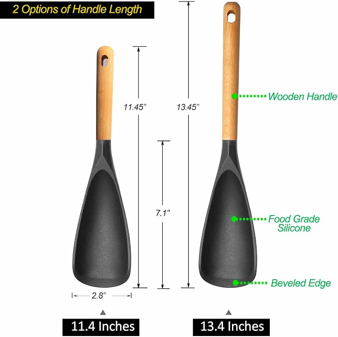 VOVOLY Cooking Spoon for Nonstick Cookingwares, Silicone Spoon Spoon for Mixing - Image 2