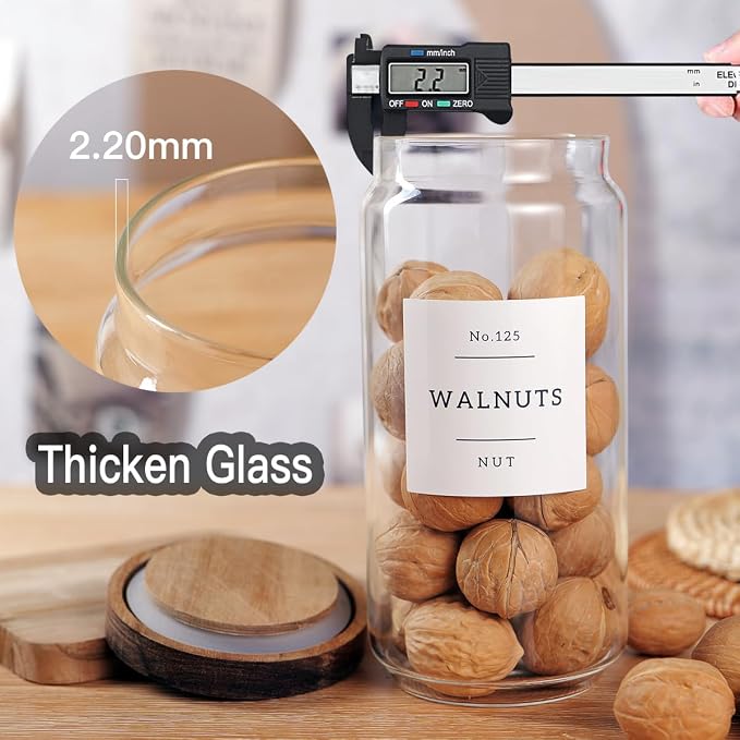5 Set Glass Pantry Storage Jars - Image 5